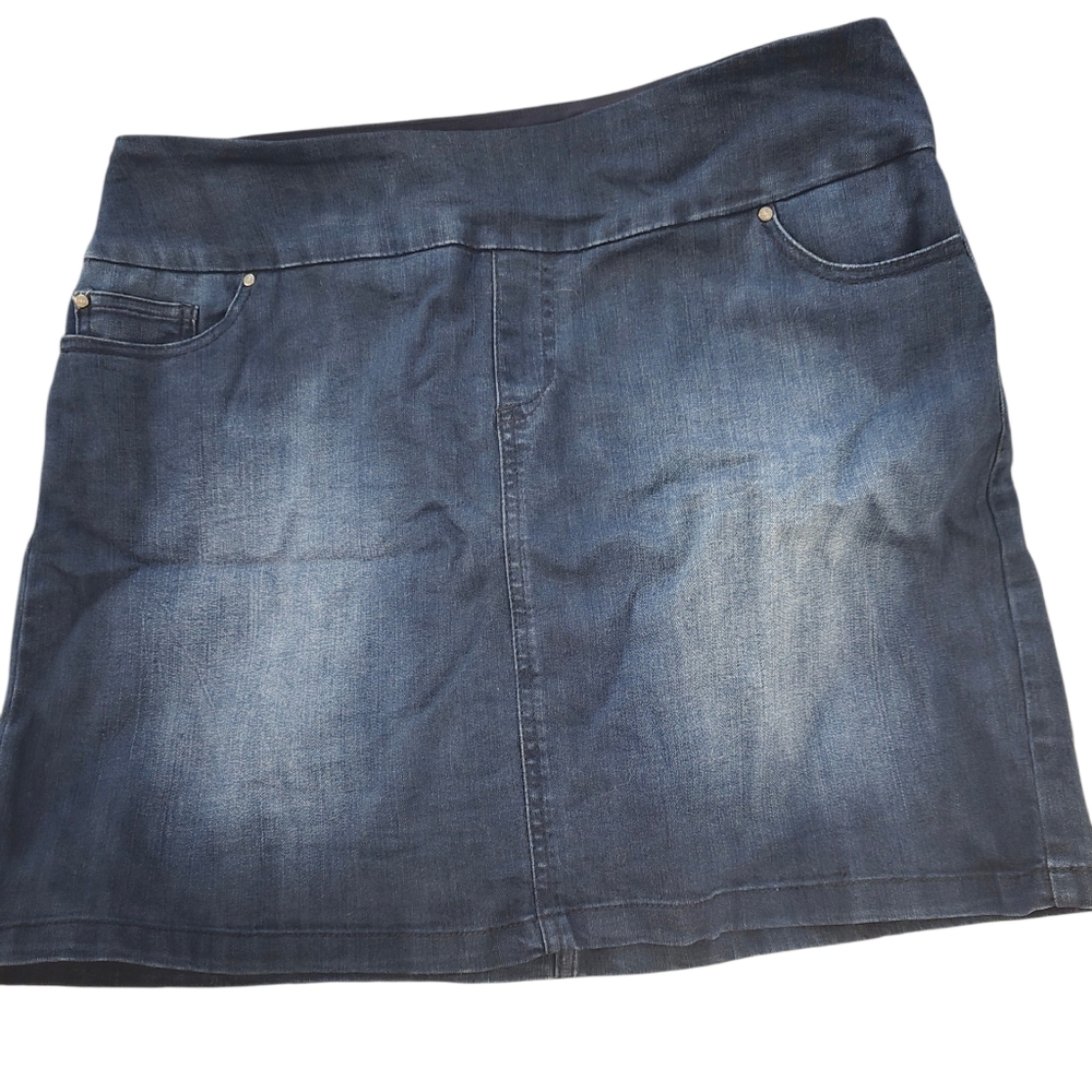 Denim A-Line Skirt - Blue